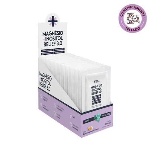 True Magnésio + Inositol Relief 3.0 Camomila E Lavanda Sachê 8 G True Magnésio Inositol 3.0 Camomila Lavanda Sachê 8G