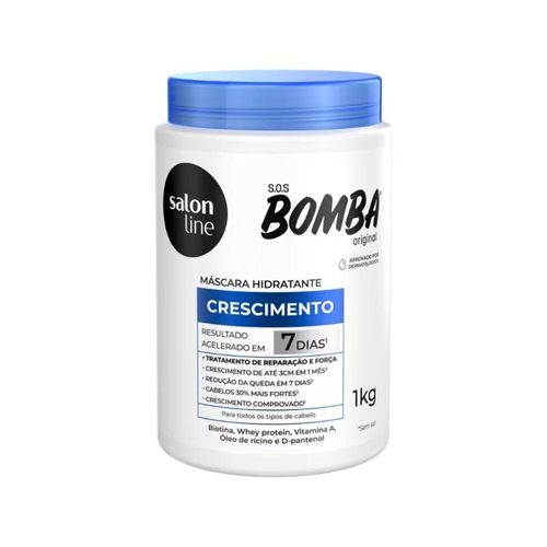 Máscara Salon Line SOS Bomba Original Crescimento Capilar1Kg