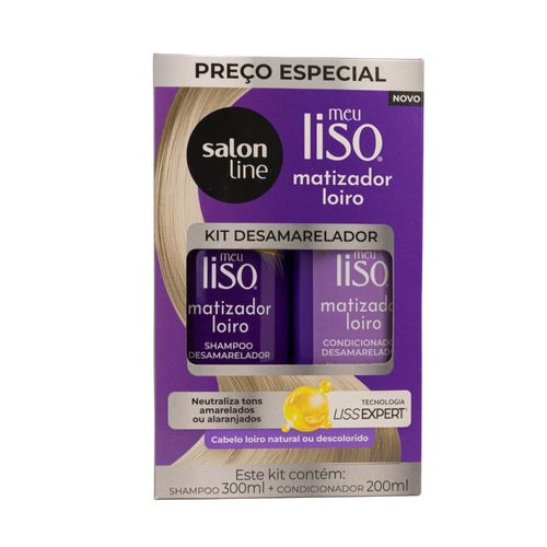 Kit Salon Line Meu Liso Desamarelador Shampoo Condicionador
