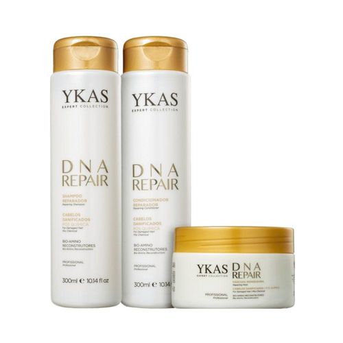 Kit Ykas Dna Repair Shampoo + Condicionador 300ml + Máscara