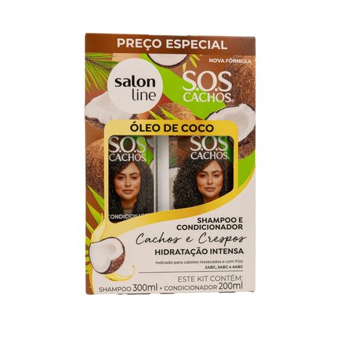 Kit Salon Line S.O.S Cachos Hidratação kids Shamp e Cond