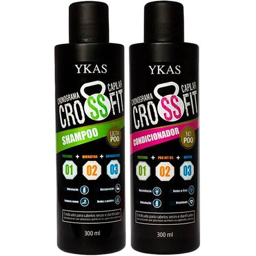 Kit Ykas Crossfit Cronograma Capilar Shampoo e Condicionador