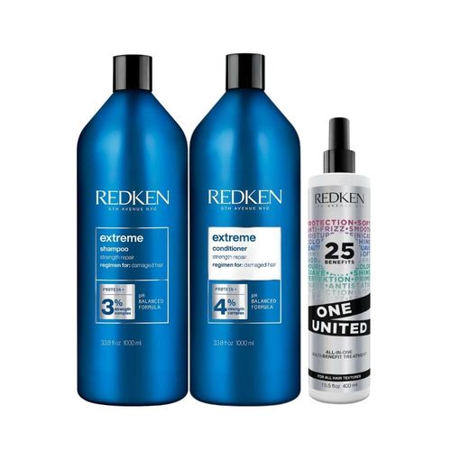 Kit Redken Extreme Shampoo + Condicionador + Leave-in