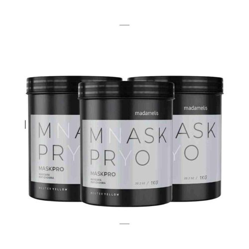 Kit Madamelis Máscara Pro Matizadora Neuter Yellow (3 x 1Kg)
