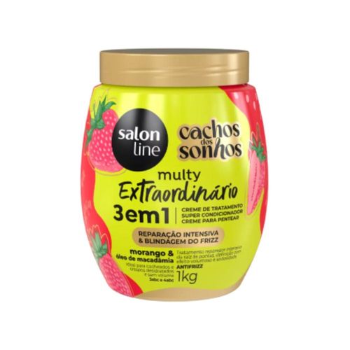 Creme Salon Line Cachos dos Sonhos Morango Multy 3em1 1Kg