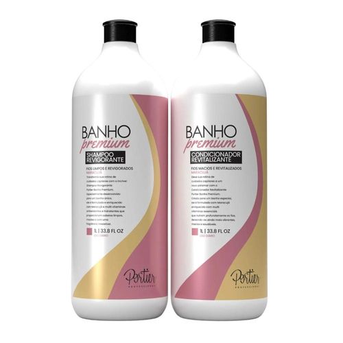 Kit Shamp e Cond Portier Banho Premium Maracujá 2x1L