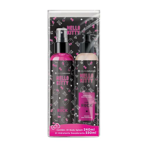 Kit Cia da Natureza Hello Kitty Pink Rock Body Splash Deso