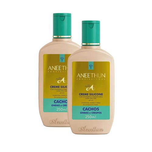 Kit Aneethun Linha A 2 Creme de Silicone Cachos 250 ml