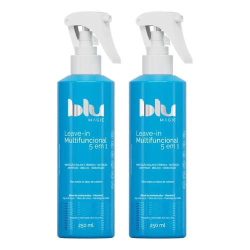 Kit C/ 2 Leave In Spray Capilar Protetor Solar Blu Magic