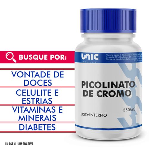 Picolinato de Cromo 350mcg 120 Cápsulas 120 Cápsulas 120 Cápsulas