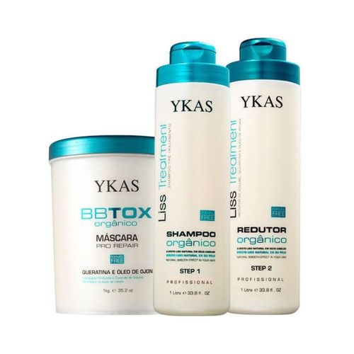 Kit Ykas Orgânico Formol Free ( 2 x 1 Litro ) + Máscara 1 Kg