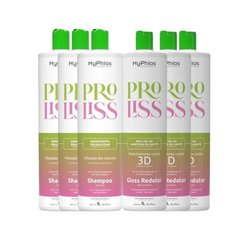 Kit MyPhios ProLiss 3 Realinhamento Capilar 1 Litro