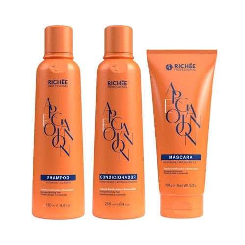 Kit Richée Argan e Ojon Shampoo Condicionador e Máscara