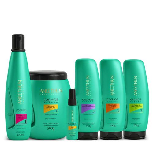 Kit Aneethun Cachos Completo para Cabelo Cacheado