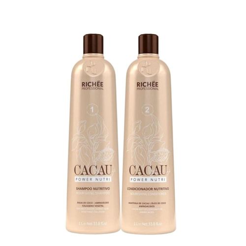 Kit Richée Cacau Power Nutri Shampoo e Condicionador 1 Litro