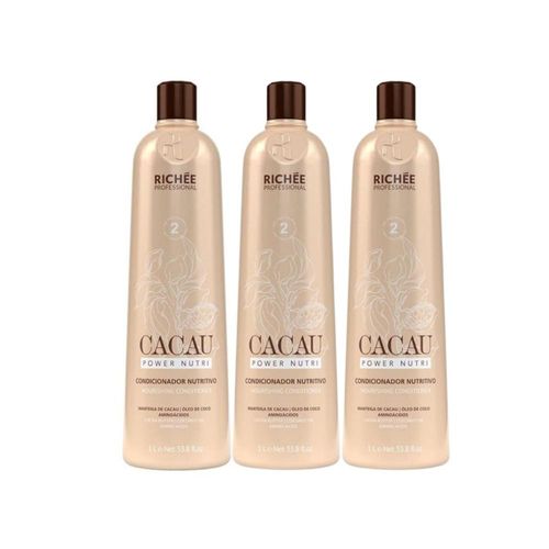 Kit Richée Cacau Power Nutri 3 Condicionador 1 Litro