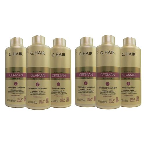 Kit G.Hair Escova Progressiva Alemã 2 (3 x 1 Litro)