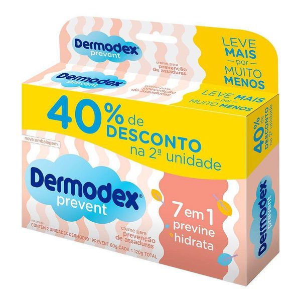 Kit Pomada de Assadura Infantil Dermotex Prevent 2 Unidades 60g Cada