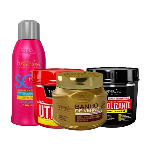 Kit Forever Liss UTI + Anabolizante + Verniz + Anti-Emb