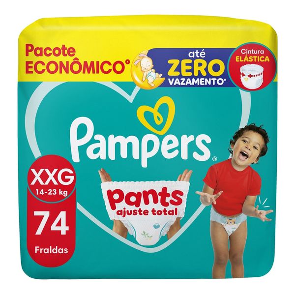 Fralda Pampers Pants Ajuste Total Tamanho XXG 74 Unidades