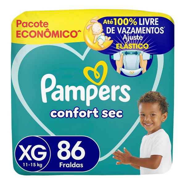 Fralda Pampers Confort Sec Tamanho XG 86 Unidades