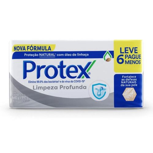 Protex Limpeza Profunda Sabonete em Barra 6 unidades