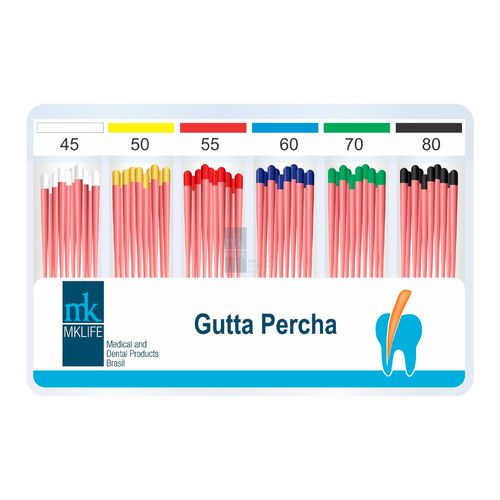 Cone de Gutta Percha Standard Sortido 45-80 120 Un. MK Life