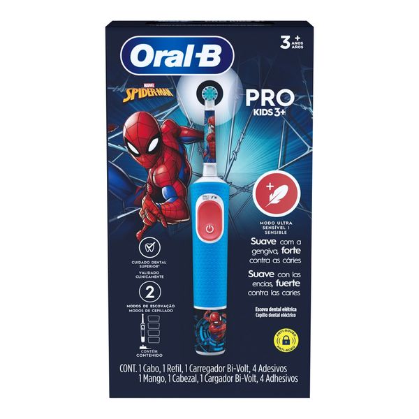Escova Dental Elétrica Oral B Spider-Man 1 Unidade