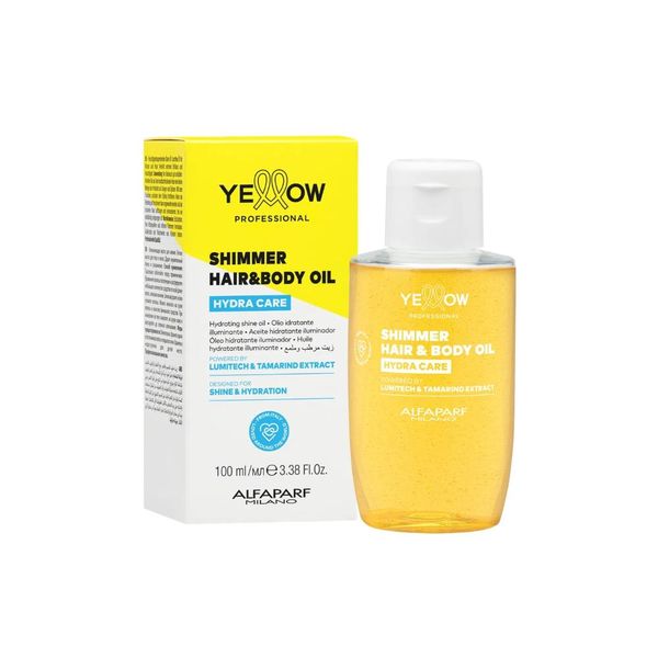 Yellow Hydra Care Shimmer Hair Body Oil Nutrição 100 ml