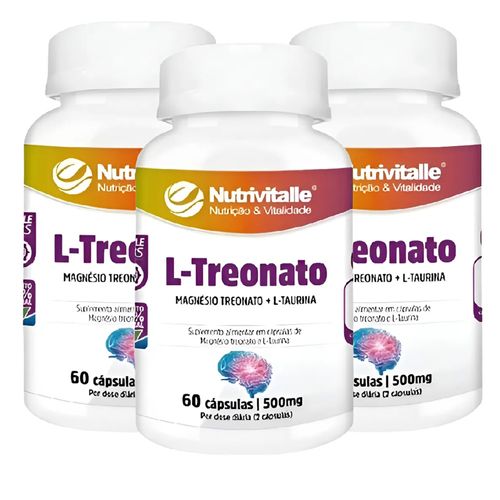 KIT 03 L-TREONATO 500MG 60CAPS NUTRIVITALLE