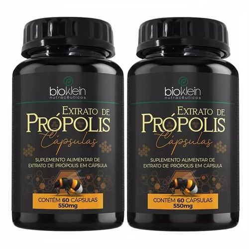 KIT 2 EXTRATO DE PROPOLIS 550mg 60 CAPS BIOKLEIN