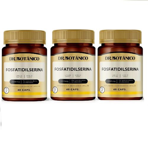 KIT 3 FOSFATIDILSERINA 400MG 60 CAPS DR. BOTANICO KIT 3 FOSFATIDILSERINA 400MG 60 CAPS DR. BOTANICO
