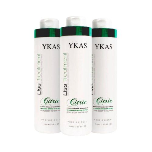 Kit Ykas Escova Progressiva Citric 3 Unidades de 1 Litro