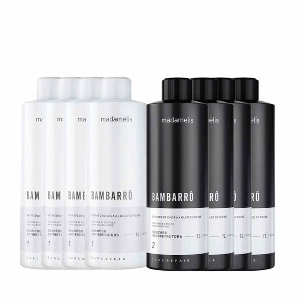 Kit Madamelis Bambarro Escova Progressiva 4 (2 X 1 Litro)