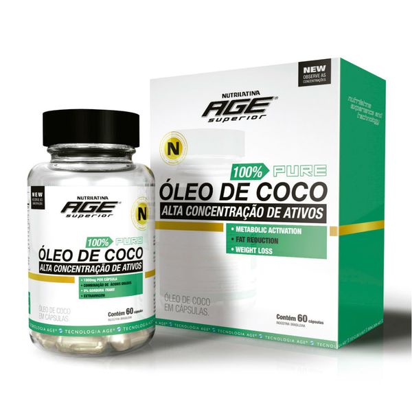 Óleo de Coco Nutrilatina 60 Cápsulas