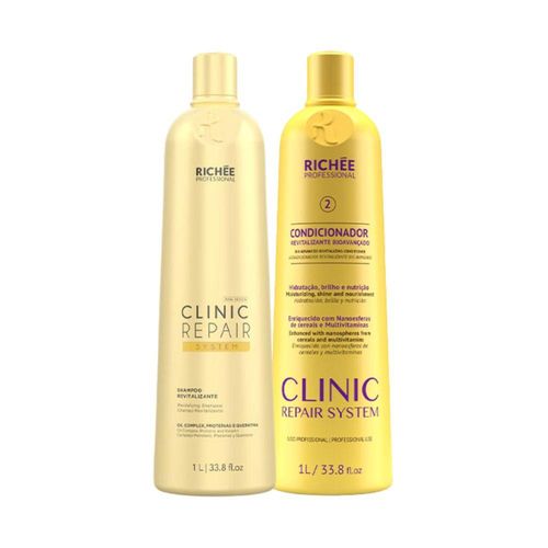 Kit Richée Clinic Repair System Shampoo + Condicionador Kit Richée Clinic Repair System Shampoo + Condicionador