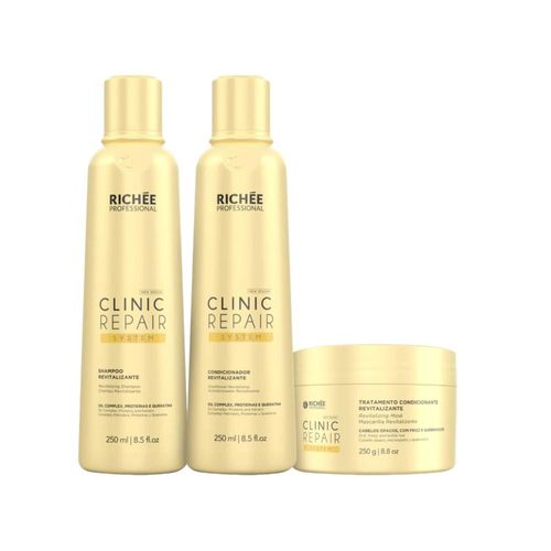Kit Richée Clinic Repair System Shamp+Condicionador+Máscara