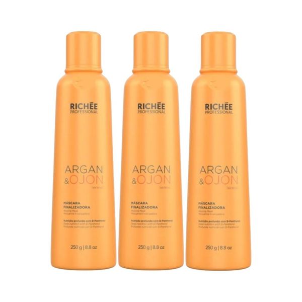 Kit Richée Argan e Ojon 3 Finalizadora Máscara 250 ml