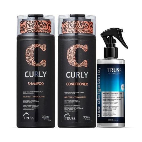 Kit Truss Curly Shampoo + Cond 300ml + Uso Obrigatório 260ml