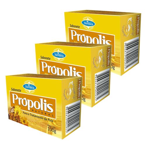Kit-Sabonete-Nevasca-Natural-Propolis-100g-3-Unidades-Drogaria-SP-342726 Kit-Sabonete-Nevasca-Natural-Propolis-100g-3-Unidades-Drogaria-SP-342726