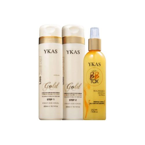 Kit Ykas Gold Progressiva (2 x 300 ml) + Bbtox Líquido 250ml