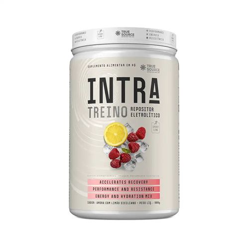 True Intra-Treino Repositor Eletrolítico Sport Line Amora Com Limão Siciliano 900G True Intra-Treino Eletrolítico Amora Limão Siciliano 900G