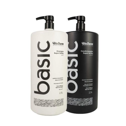 Kit Vita Derm Basic Super Brilho Shamp e Condicionador 2,5L