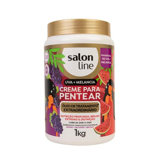 Leave-in Salon Line Uva + Melancia Creme Para Pentear 1 L