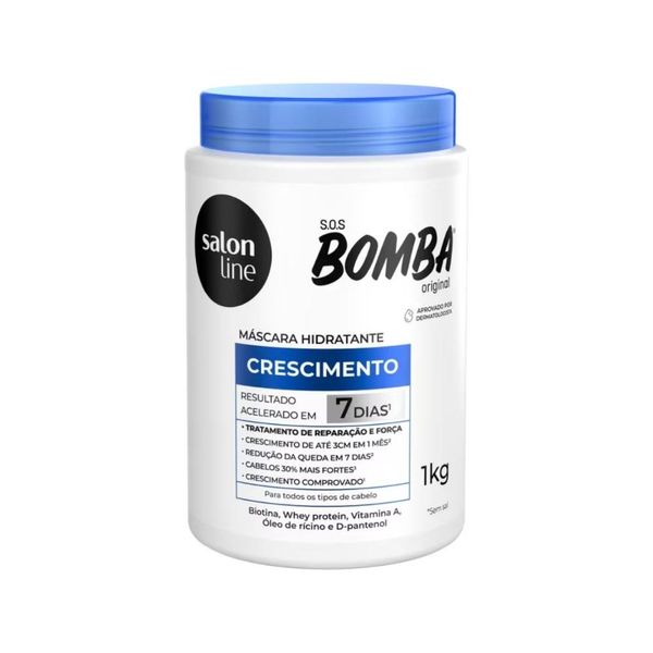 Máscara Salon Line SOS Bomba Original Crescimento Capilar1Kg