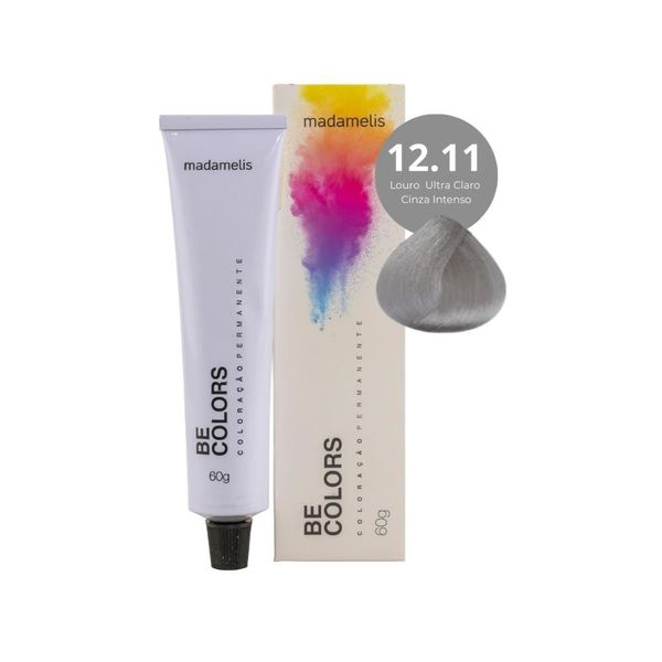 Madamelis Be Colors Coloração Cinza Intenso 12.11 60g