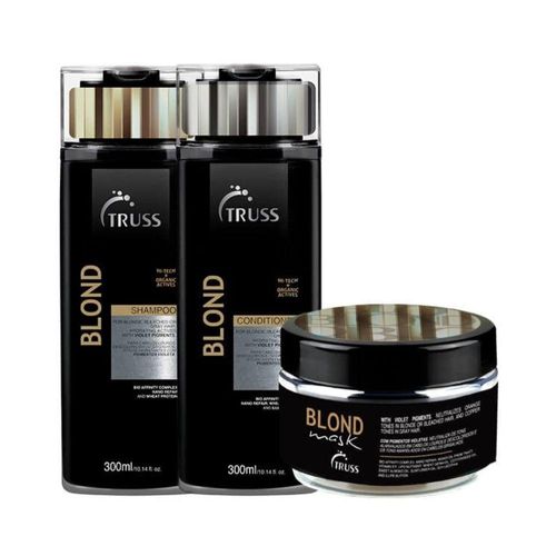 Kit Truss Blond Shampoo + Cond+ Máscara 180ml