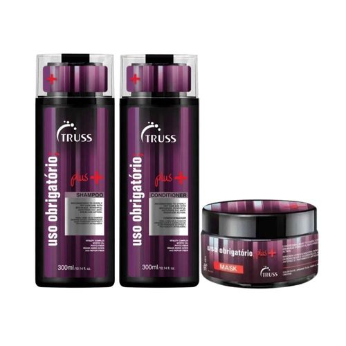Kit Truss Uso Obrigatório Plus+ Shampoo+Cond+Máscara 180ml