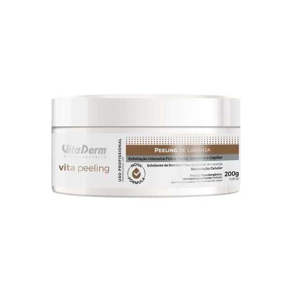 Esfoliante Vita Derm Peeling Laranja Multifuncional 200g