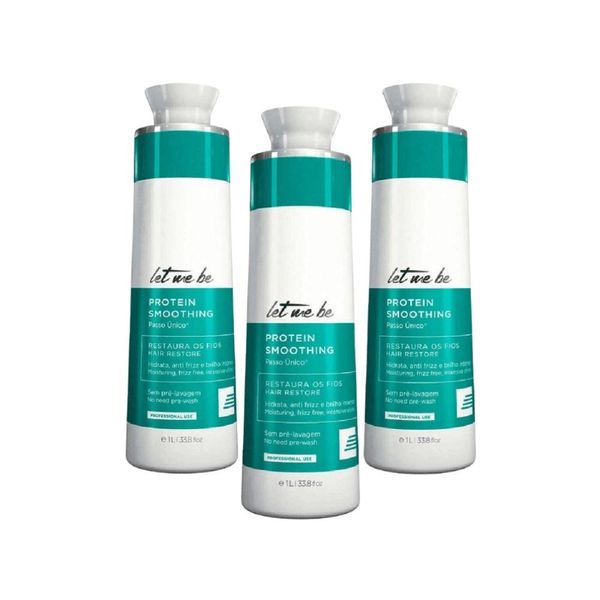 Kit Let Me Be Smoothing Treatment Escova Progressiva 3 x 1 L